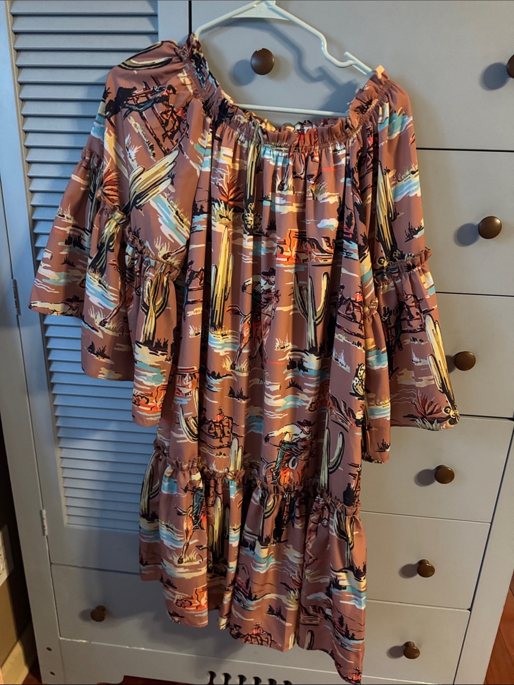 Cavender’s Western-Print Midi Dress